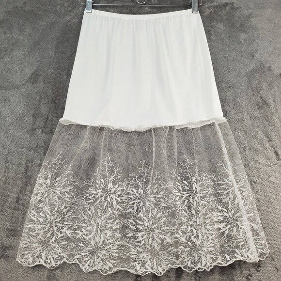 Unbranded Other - Womens S Lace Skirt Petticoat Half Slip Dainty Splice Floral Formal Underskirt